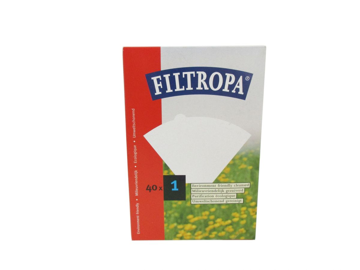 Filtropa White Coffee Filter Paper Size 1 (Pack of 40)